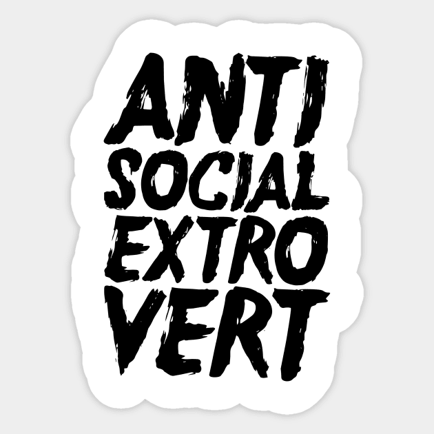 Antisocial Extrovert Sticker by fernandaschallen